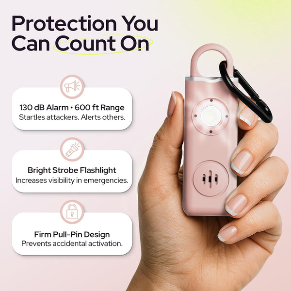 Personal Safety Alarm for Women Protection – 130dB Loud Panic Siren Rechargeable Keychain